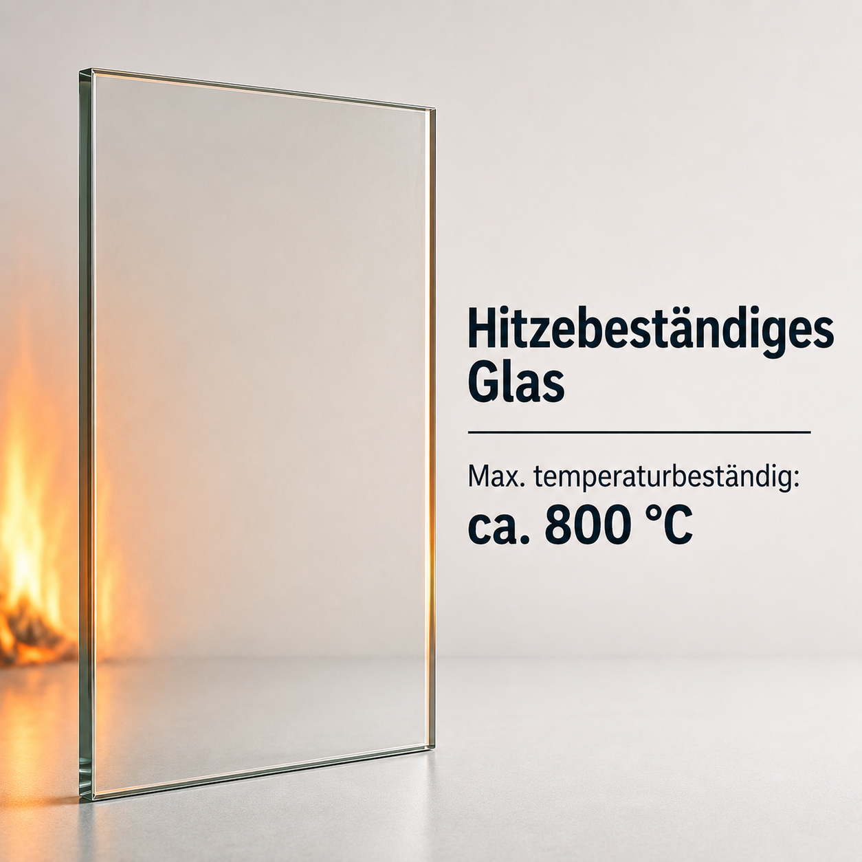 Hitzebeständige Glaskeramik für Kaminöfen